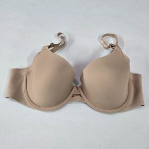 Warners Women Bra 34B Beige T Shirt Underwire‎ Lightly Lined Adjustable Straps